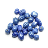 100+ Plain Beads Blue 10-18mm