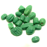 95+ Plain Beads Opaque Green 10-18mm