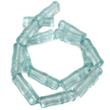 5 Strings Glass Beads Imam Light Aqua 8x24 mm