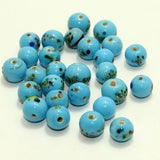 140+ Mosaic Round Beads Turquoise 8-10mm