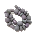 25 Resin Beads Assorted Shapes Gray 10-20 mm