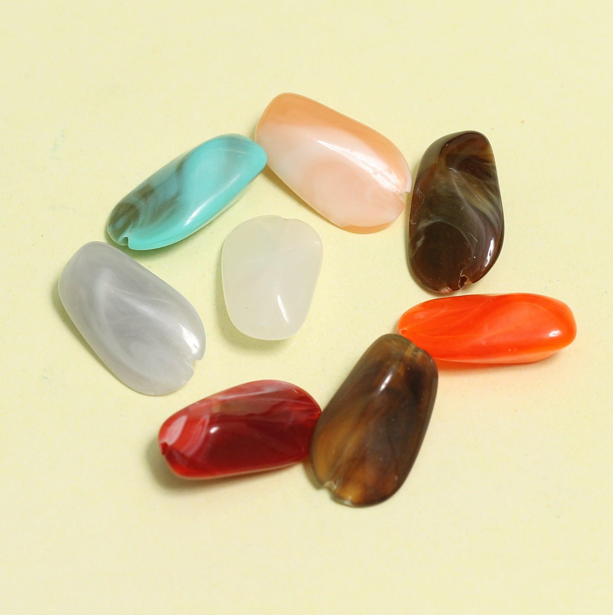 24x14mm Multi Tumble Acrylic Beads_acrb-408