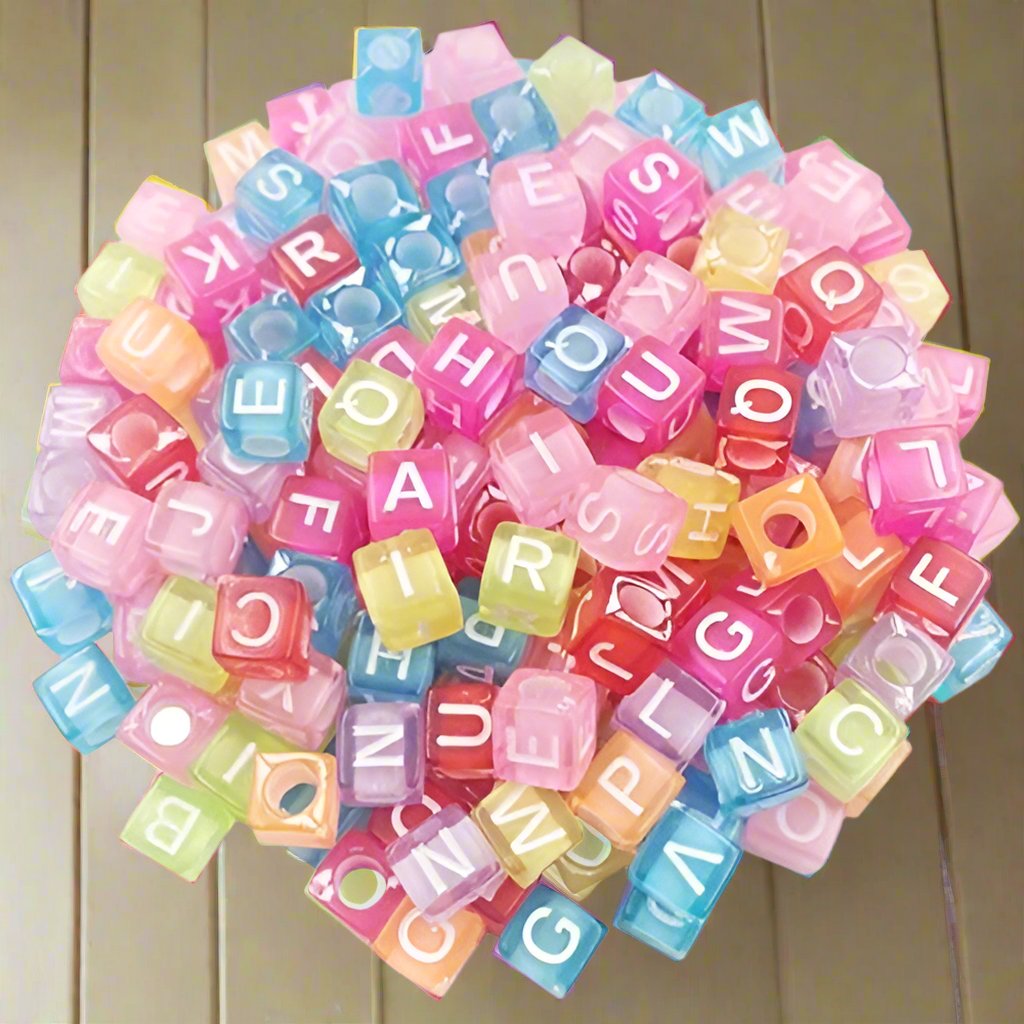 500 Pcs, 6mm Acrylic Round A To Z Alphabet Letter Beads_alp-09_4