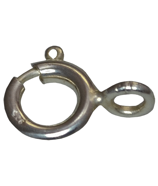 92.5 Sterling Silver 7mm Spring Ring Clasp_0104