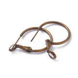 Brass Earring Hoop Antique Bronze, 20x1.5mm