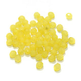 100 Gm Acrylic Crystal Faceted Roundell Beads Yellow 6x5 mm