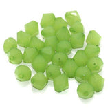 100 Gm Acrylic Crystal Faceted Bicone Beads Green 10 mm