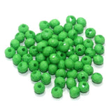 100 Gm Acrylic Crystal Faceted Rondelle Beads Green 6x5 mm