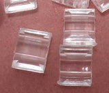 200 Pcs. Acrylic Faceted Half Tyre Beads Trans White With 2 Hole 9x8mm