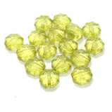 100 Gm Acrylic Crystal Faceted Octagon Beads Trans Green 13x7 mm