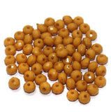100 Gm Acrylic Crystal Faceted Roundell Beads Brown 6x5 mm