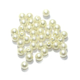 100 Pcs, 6mm Acrylic Pearl Round One Side Hole Beads