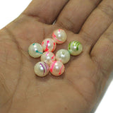 100 Pcs, 10mm Acrylic Pearl Beads Multicolor