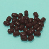 100 Pcs, 10x7mm Brown Acrylic Tumbled Beads