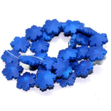 50 Neon Acrylic Flower Beads Violet 15mm