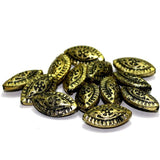 110+ Pcs, 15x10mm Golden  Acrylic Marquise Beads