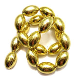 5 Strings  20x12 mm Golden Metallic CCB Oval Beads