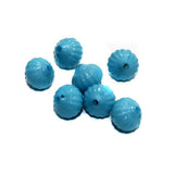 120 Pcs, 12mm  Turquoise Acrylic Melon Beads
