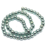 100+ Acrylic Round Beads Teal 6mm