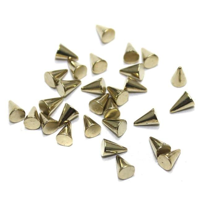 400 Acrylic Beads Golden Without Hole 6x4mm