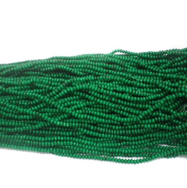 1140+ Pcs, 4x3mm Green Acrylic Rondelle Beads