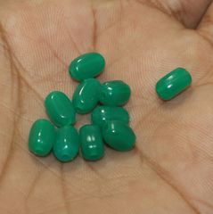 100 Pcs, 8x5mm Green Acrylic Tumble Beads
