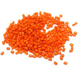 100 Gm Acrylic Seed Beads Orange 3x2 mm