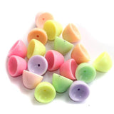 60 Pcs, 16x12mm Multi Color Caps Assorted Acrylic Beads