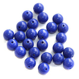 100 Pcs, 10mm Blue Acrylic Round Beads