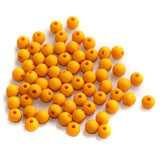 200 Pcs, 5mm Orange Round Acrylic Beads