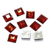 100 Pcs 12mm Red Square Acrylic Square Beads