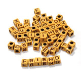 10 Sets FRIEND Acrylic Alphabet Beads 6mm