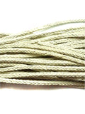 1 Mtr. Braided Leather Cord White 5mm