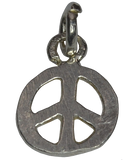 92.5 Sterling Silver Peace Charm 7.5mm