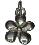92.5 Sterling Silver Round Flower Charm 11mm