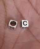 Sterling Silver Alphabet C Bead