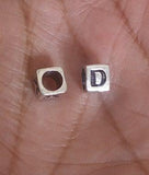 Sterling Silver Alphabet D Bead