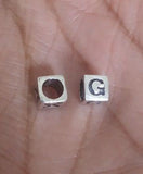 Sterling Silver G Bead
