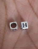 Sterling Silver H Bead