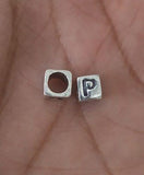 Sterling Silver P Bead
