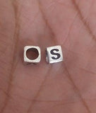 Sterling Silver S Bead