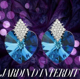 AD Crystal Heart Shape Earrings