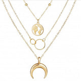 Global Ring Design Golden Plated Necklace
