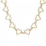 Golden Plated Hearts Classical Choker Necklace
