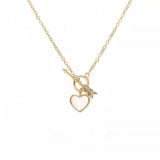 Golden Plated Heart & Arrow Necklace