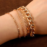 Golden Multi String Chain Bracelet