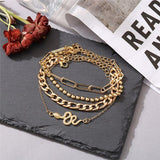 Golden Plated Multi String Bracelet