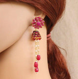 Designer Beaded Crystal Pacchi Earring