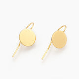 Brass Nickel Free Micro Plated Gold Earring Hooks 24x10mm