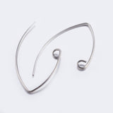 Brass Ear Wire with Horizontal Loop Earring Hooks 29x15mm